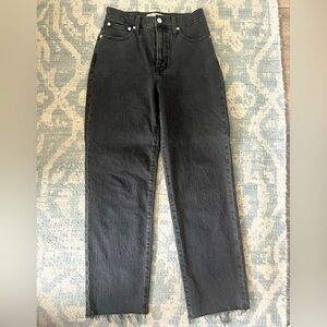 Madewell - Perfect vintage straight black jean. Like new, worn once. Size 25.